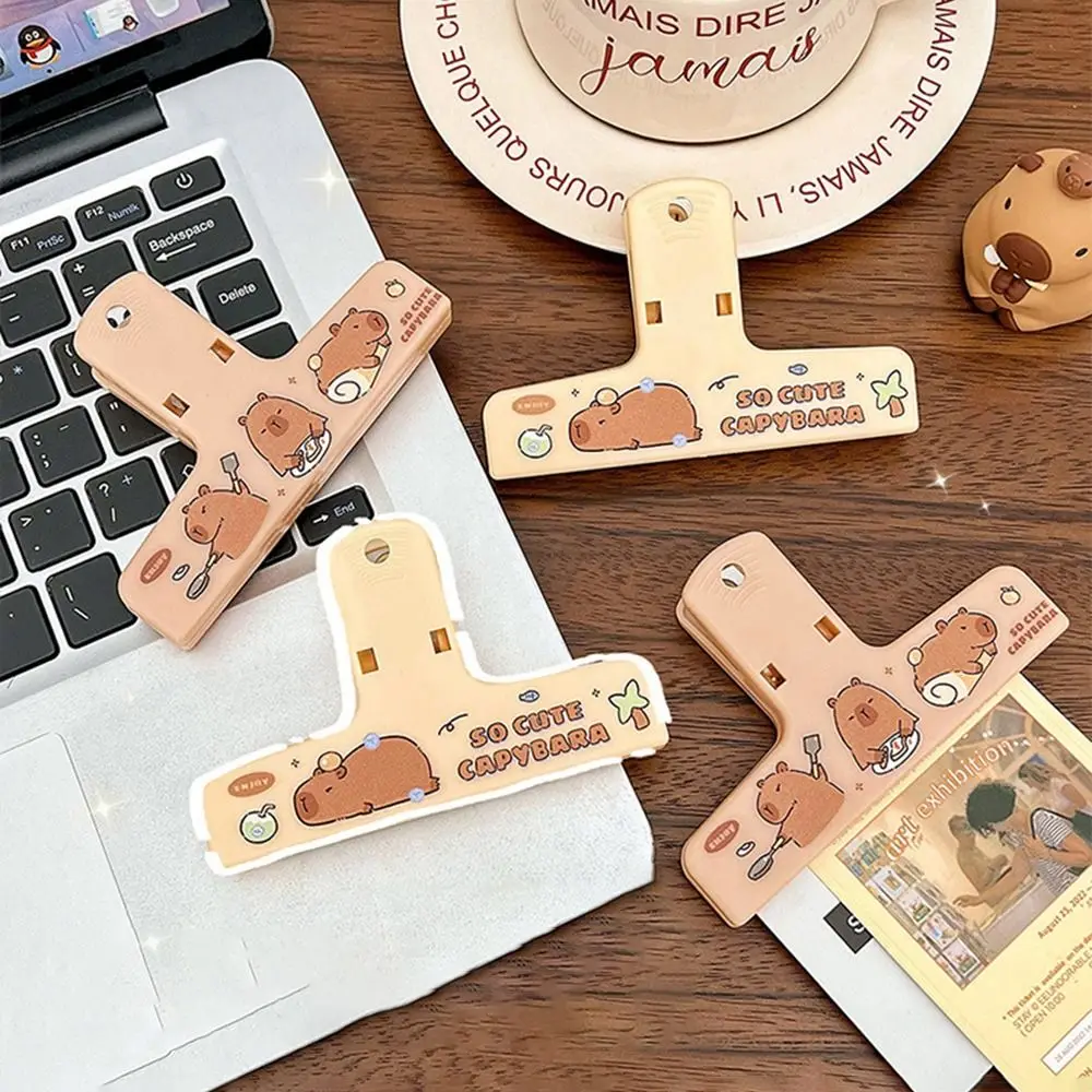 Creative Capybara Storage Folder Multi-purpose Portable Snack Clip Kawaii Multifunction Documents Clip Test Papers