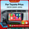 Android 15 Carplay対応 カーラジオ トヨタ プリウス XW30 2009 2010 2011 - 2015 ナビ GPS マルチメディアプレーヤー wifi+4G BT オート 2DIN 1