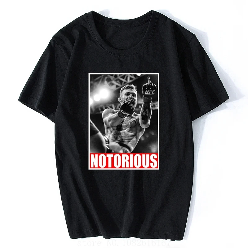 T-shirt Funny Design Black Fashion Streetwear Tee Conor McGregor Notorious Men Fan Cool Shirt Homme Funny T Shirts shirts