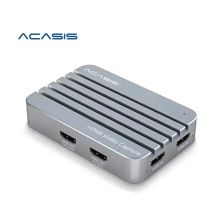 Acasis New Design hd 1080p/4K 60fps Double Loop Out for Laptops Live Streaming Capture Video Card