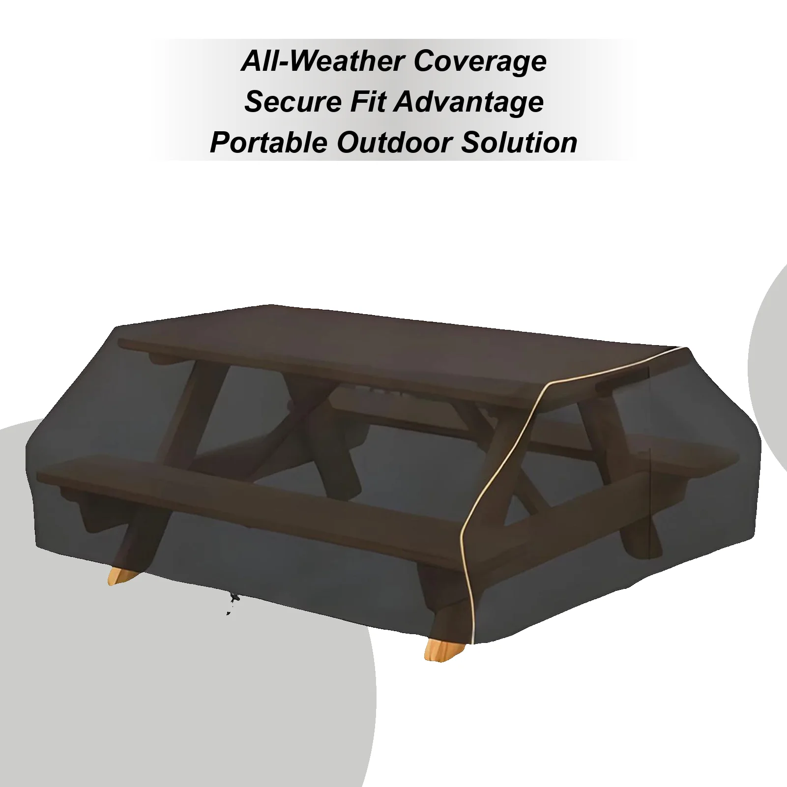 

Camping Table Cover Outdoor Furniture Protection With Drawstring Waterproof Seat Cover For Garden Home Patio Picnic Camping