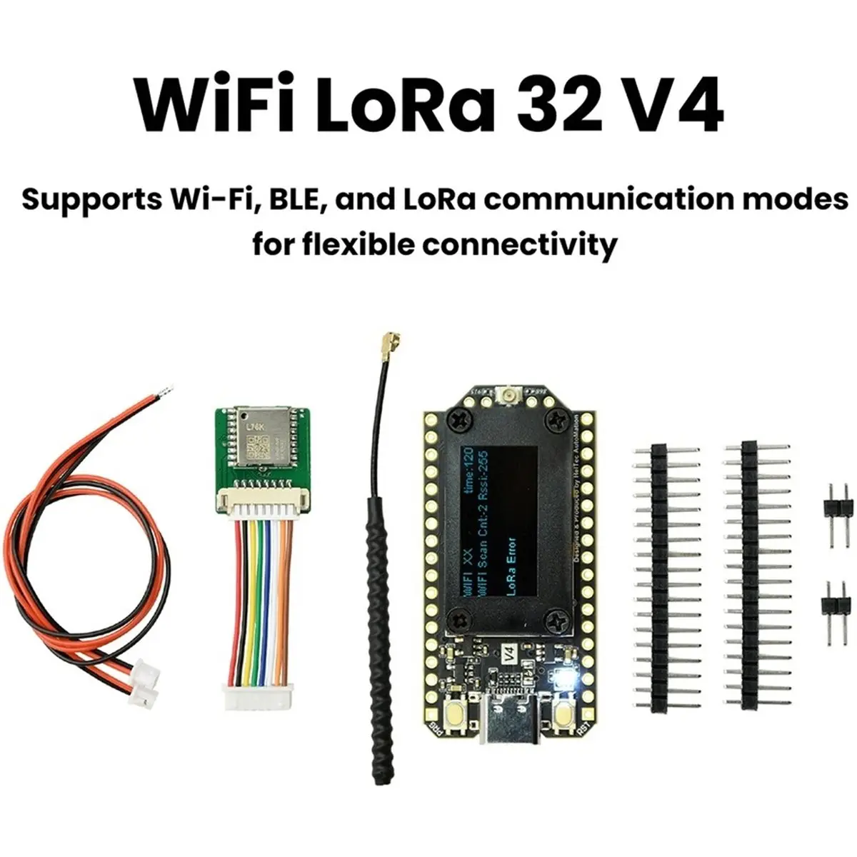 2026 New WiFi LoRa 32 V4 Bluetooth WiFi Development Board, 0.96-Inch OLED Screen -S3R2 Low-Power IoT Development Board