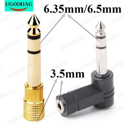 3.5mm Female Jack to 6.35mm Male Jack Right Angled/ Straight Plug Headphone Audio Converter Adapter 6.35mm to 3.5mm Jack Plug