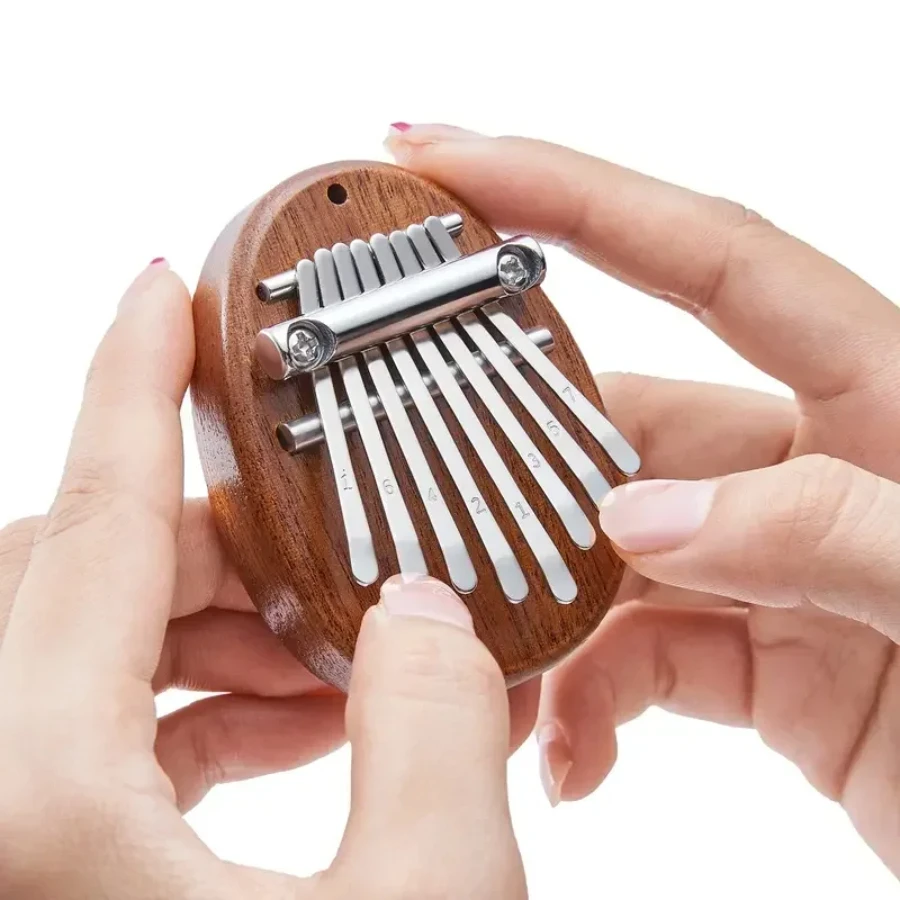 

2025 Popular Mini Kalimba 8 Key Thumb Piano 1 Pcs Water Drop Style Cute Instrument Portable Exquisite Gift Set for Kids For Fun