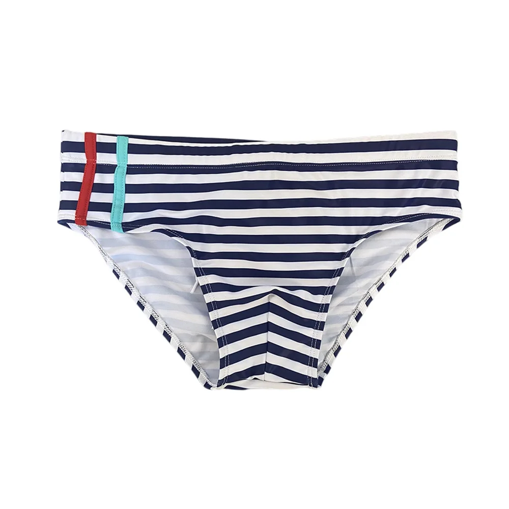 

striped trendy men's trunks with cup three-dimensional triangle swimming trunks seaside vacation hot spring swimsuit 10019zb