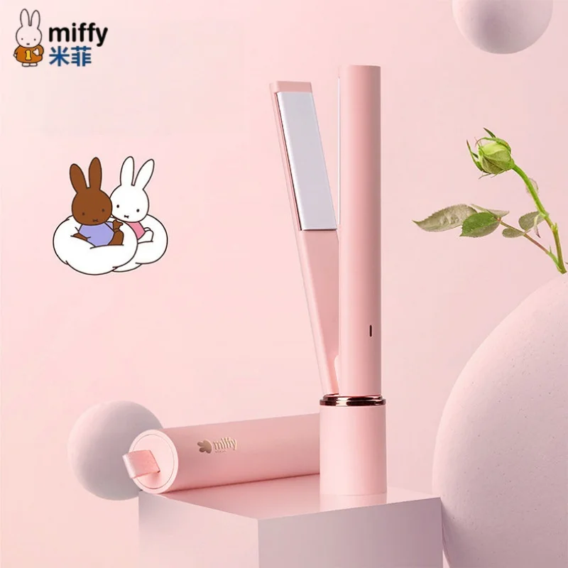 

Miffy Mini Portable Small Hair Straightening Clamp Dual Function Curling Tool Creating Hairstyle Side Buns Hair Curling Rod