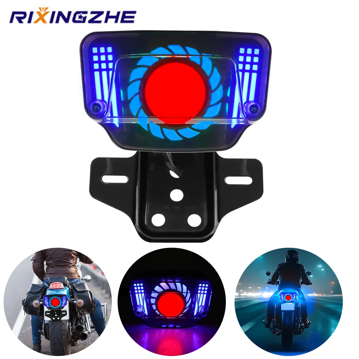 Feux arrière de moto polyvalents Led arrière avec Signal Flash dynamique feu arrière pour Honda CG125 TMX125/155 CG CD CT accessoire