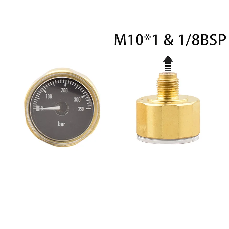 

MINI 1/8BSP M10*1 350BAR 28MM Black Pressure Gauge Manometre Regulator Diving Station Scuba Softair CO2 Soda Water Fittings