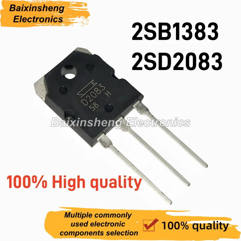 10PCS 100% High quality 2SB1383 B1383 2SD2083 D2083 TO-3P NPN PNP Power Bipolar Transistor Audio Amplifier Transistor