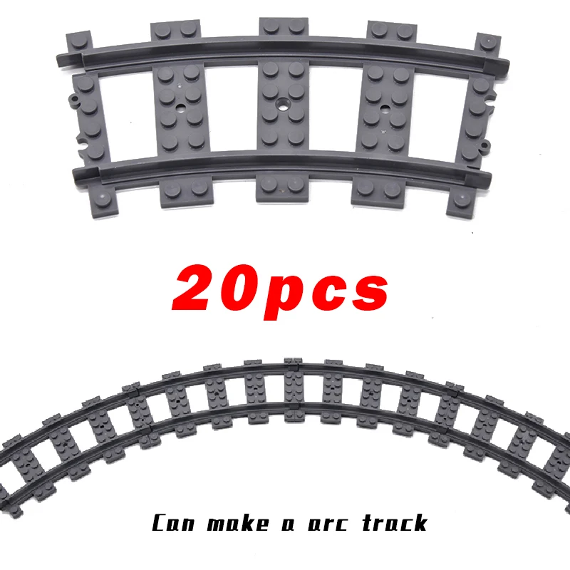 MOC City Train Rail Crossing Tracks Set