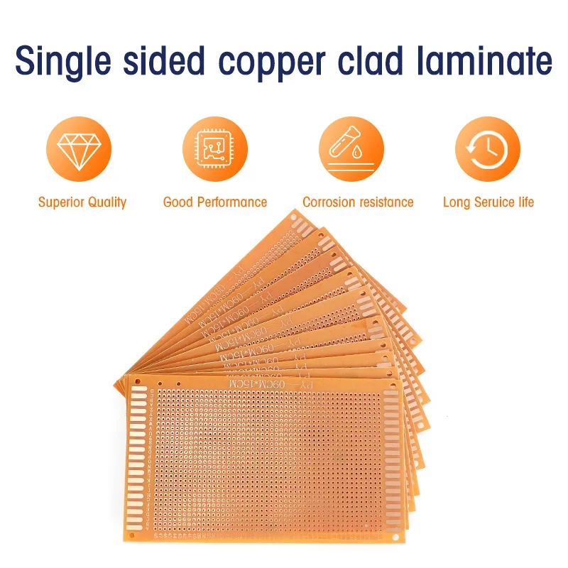 5/10 قطعة 5x7 سنتيمتر 7x9 سنتيمتر 9x15 سنتيمتر العالمي لوحة دارات مطبوعة الأصفر جانب واحد PCB لوحة دوائر كهربائية مطبوعة لاردوينو #2