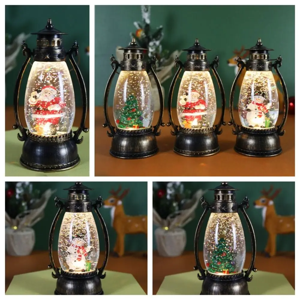 

Crystal Ball Christmas Oil Lamp Christmas Tree illuminated Christmas Wind Lamp Santa Hanging Christmas Decorative Lantern
