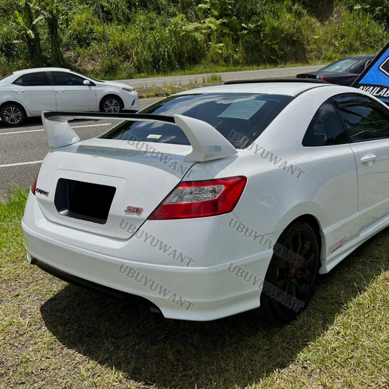 For Honda Civic 2Dr Coupe JDM FD2 Mugen Style 2006-2011 High Quality ABS Plastic Rear Wing Roof Rear Box Decorated Spoiler