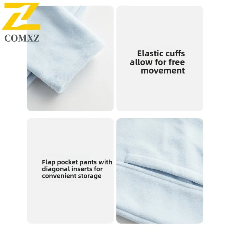 COMXZ 2025 Autumn Winter New Outdoor Jacket Unisex Polar Fleece Three In One Couple Running Mountaineering Coat Fishing Top