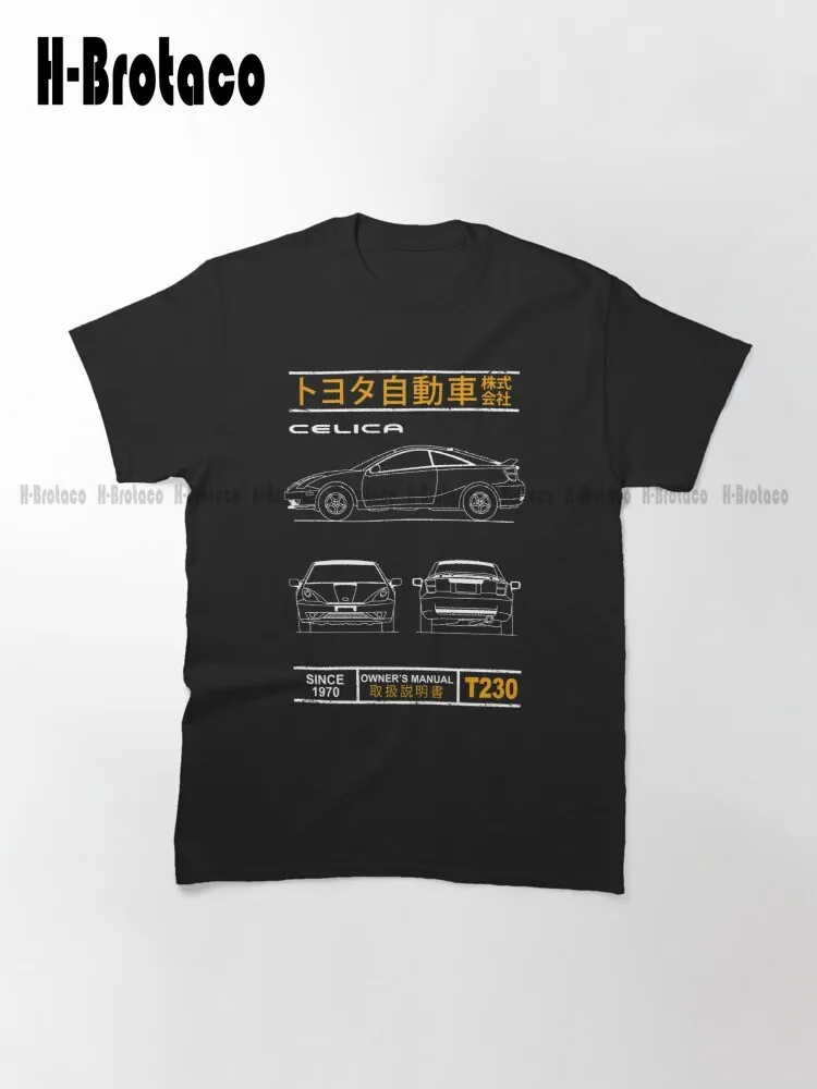 Blueprint Of The Celica T230 Japanese Sports Car Classic T-Shirt Fishing Shirts For Men Xs-5Xl Breathable Cotton Custom Gift New