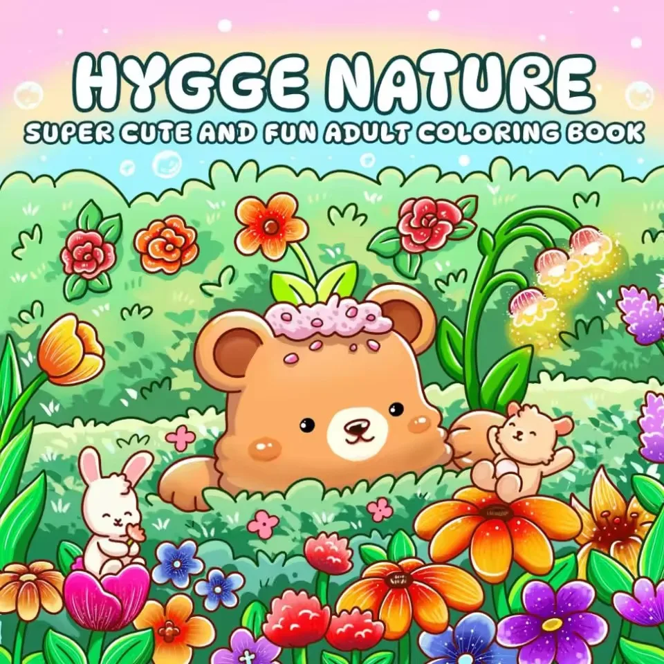 

HYGGE NATURES Симпатичная и забавная книжка-раскраска для взрослых и подростков, тематическая книга для макияжа с граффити для друзей, праздник, идеальный подарок