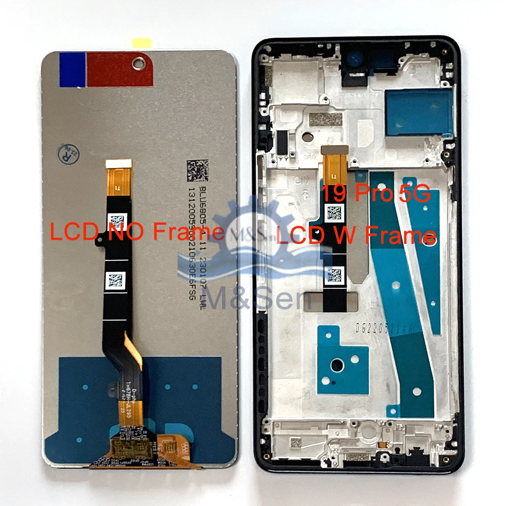 Tested For Infinix Tecno Spark 10C 10 Pro LCD KI5k Display Screen Touch Digitizer For Tecno Camon 19 Neo 19 pro 4G 5G Frame