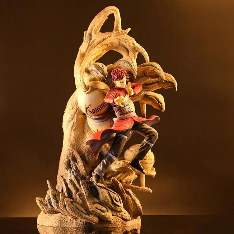 45cm Big Gaara Anime Naruto Figure Cool Sandstorm Scene Statue Desktop Ornament Decoration Pvc Toy Model Gift