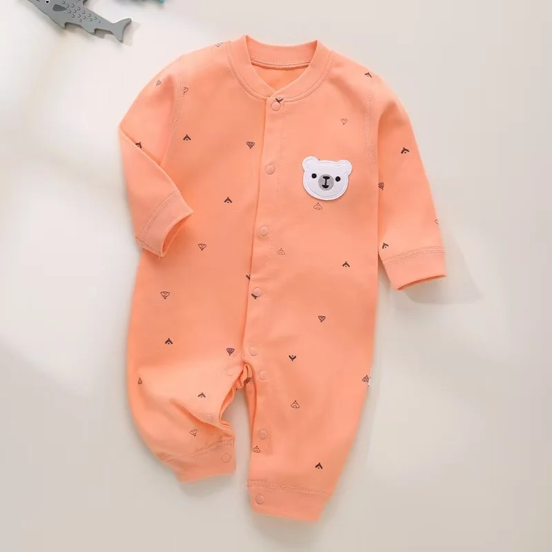 

Новый комбинезон для новорожденных из чистого хлопка класса А, весенне-осенний, в клетку, с узором в горошек, для ползания