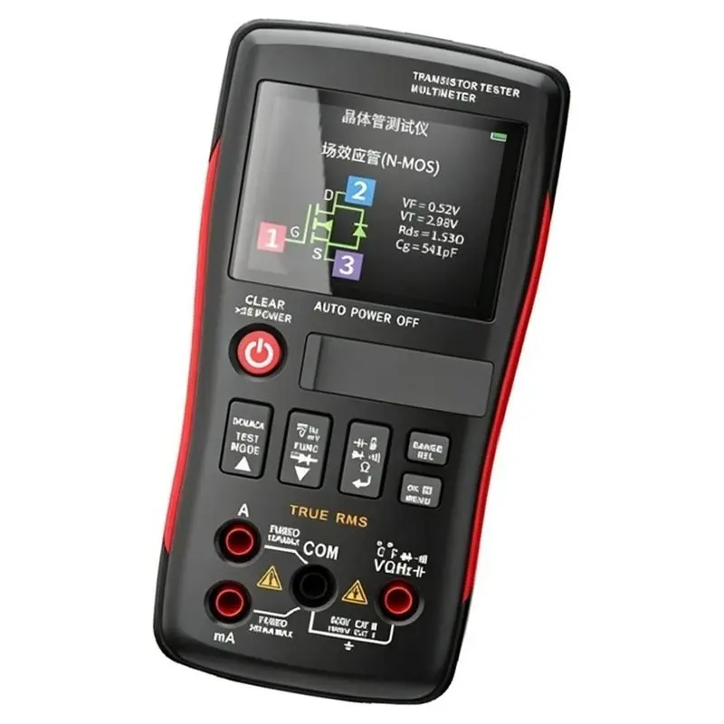 Handy Tool Multimeter With Transistor Tester, Resistance, Capacitance, Diode, Frequency, NCV, Recording And Monitoring Data Mode