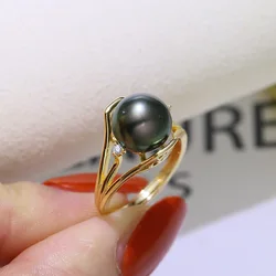 MeiBaPJ Natural Freshwater Pearl Fashion Ring for Women Real 925 Solid Silver Ring For Party Birthday Gift