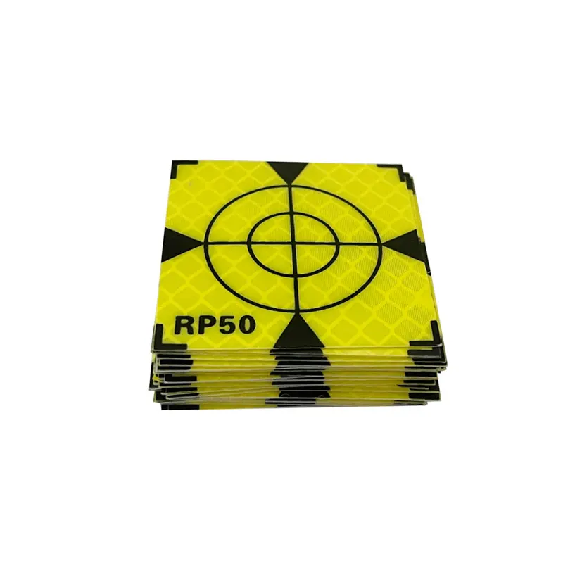 100pcs 60x60 20 30 40 50 80mm Reflector Sheet For Total Station Survey Geography Fluorescent Green Triangle Reflective Sticker