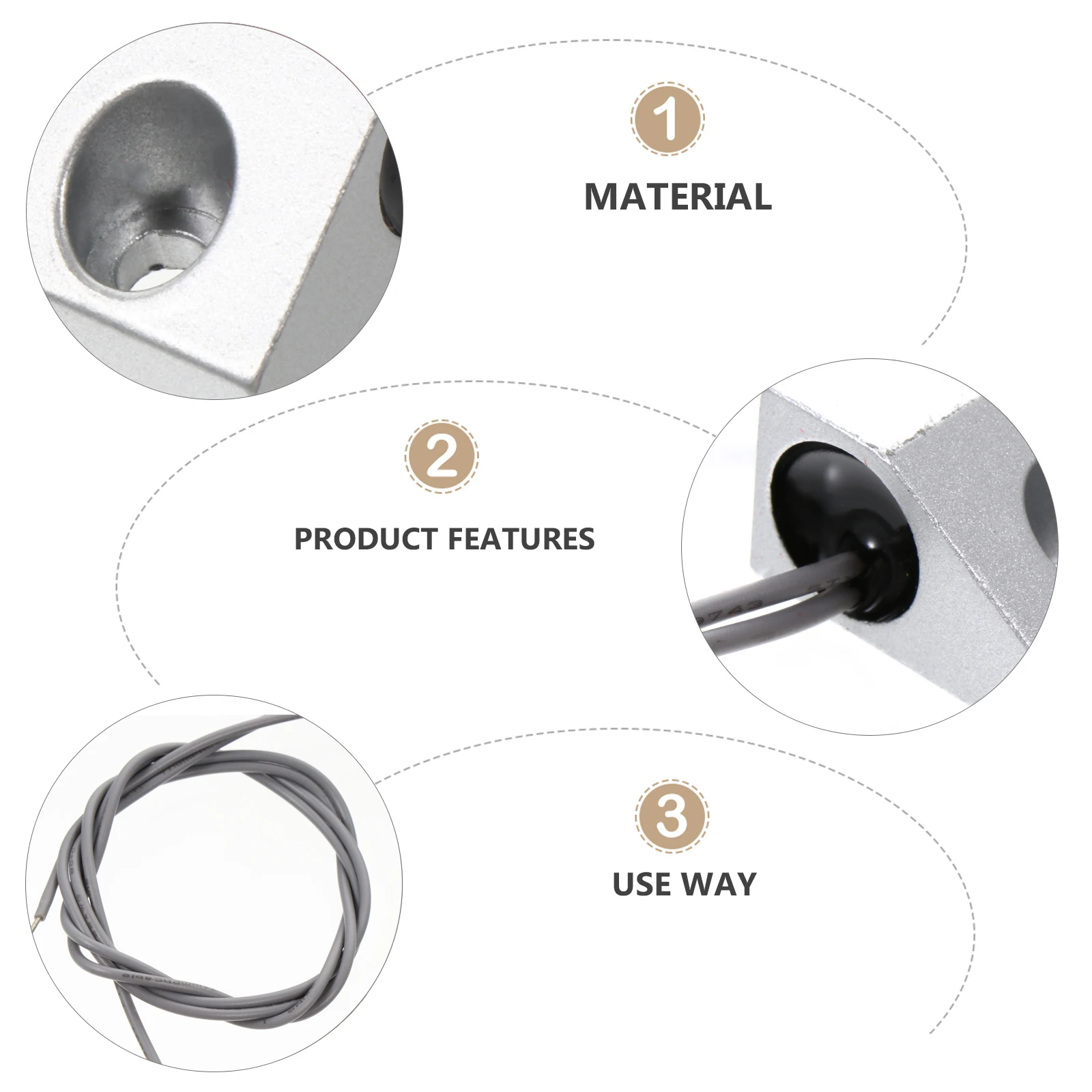 

Zinc Alloy Door Magnetic Alarm Sensor Window Door Normally Open Close Alarms Home Factory Protection