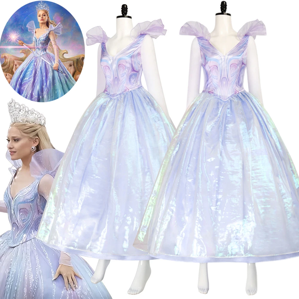 

Wicked Glinda Cosplay Costume Movie Witch Princess Fancy Dress Skirt Wedding Uniform Carnival Women Clothes Cos Outfit косплей