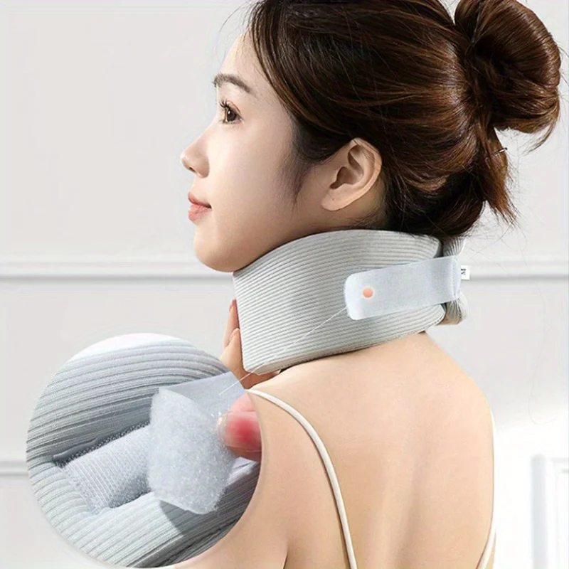 Neck Brace, Foam-filled Cervical Support Traction Device Neck Stabilization & Pressure Relief Device Adjustable Neck Stabilizer