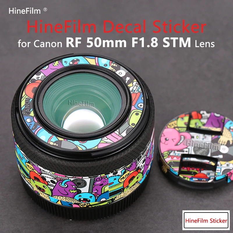 Hinefilm Skin for Canon RF50 F1.8 Lens Skins 50 1.8 Wrap Sticker for Canon RF50mm F1.8 STM Lens Decal RF50F1.8 Wrap Cover 50F1.8