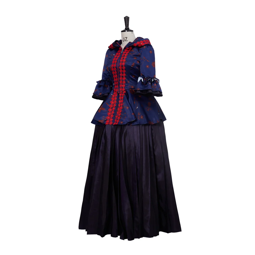 TV Series Outlander Cosplay Costume Medieval Hooded Tops Skirt Suits Halloween Carnival Party Ball Gowns Female Custom Made view 2