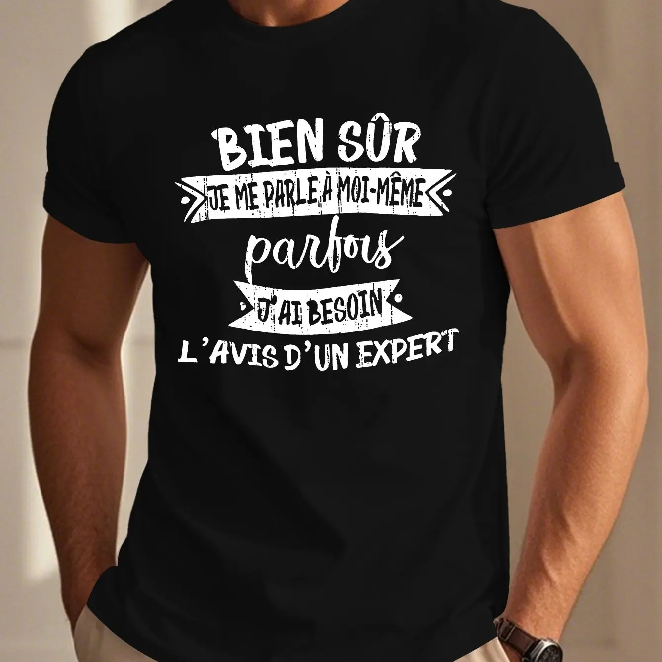 

Мужская футболка с французским юмором - дизайн «Je Suis Parfait», королевский синий цвет, повседневный летний топ с забавными летними принтами