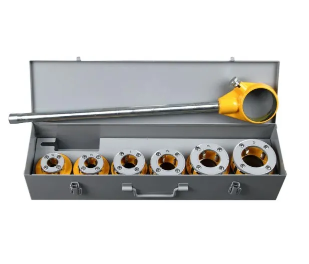 Professional 1/2-2inch  Ratchet Pipe Threader Machine Kit with 6 die head