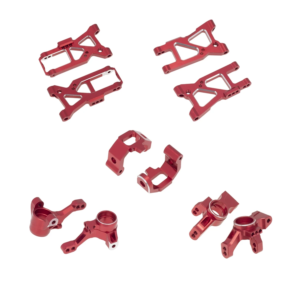 10Pcs Metal Upgrade Parts Kit Suspension Arms Knuckle Arm for Traxxas 4-Tec 2.0 3.0 4Tec 2.0 VXL 1/10 RC On-Road Car,B