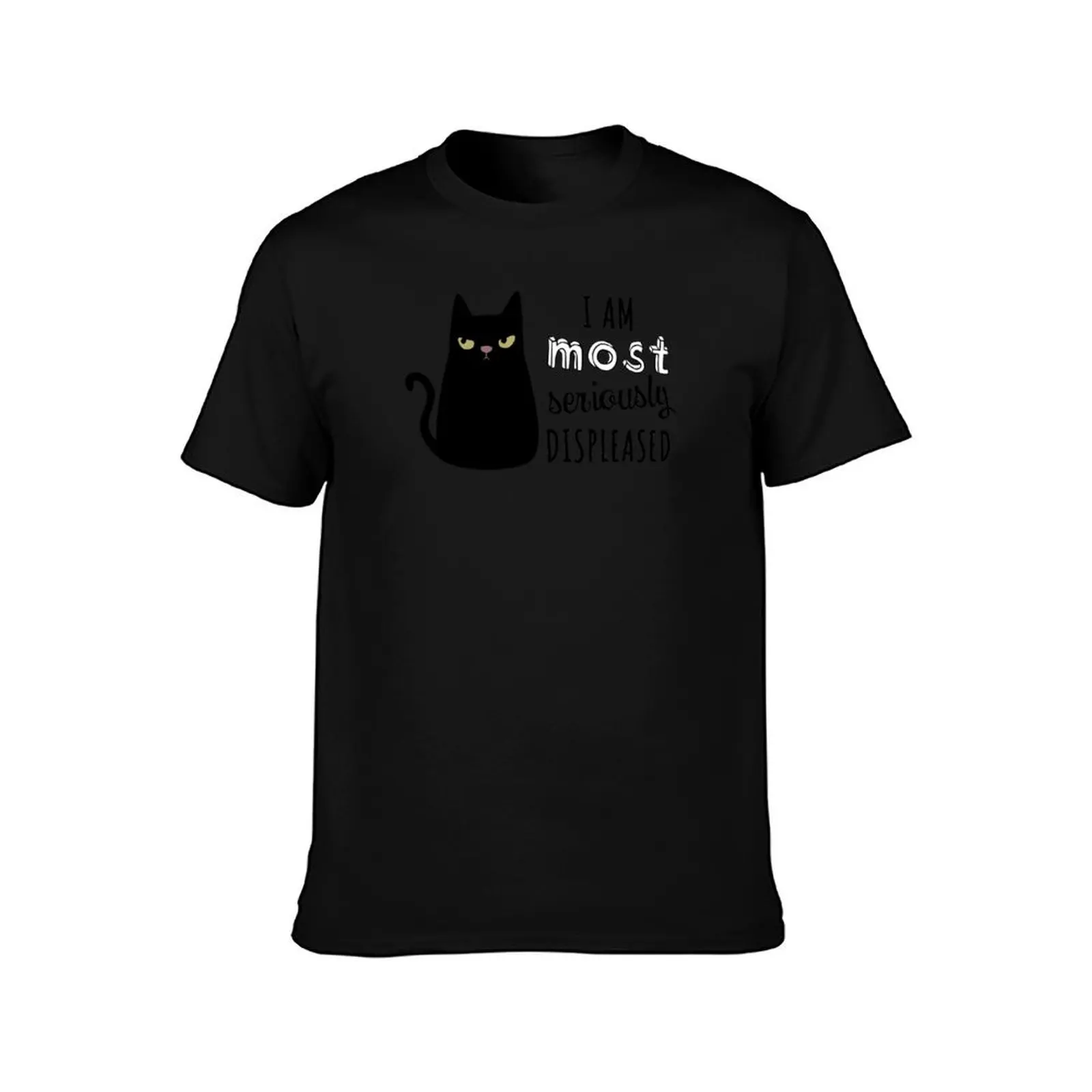 I am most seriously displeased - Jane Austen Quote Cat T-Shirt Plus Size Comfort Fit Tee T-Shirt