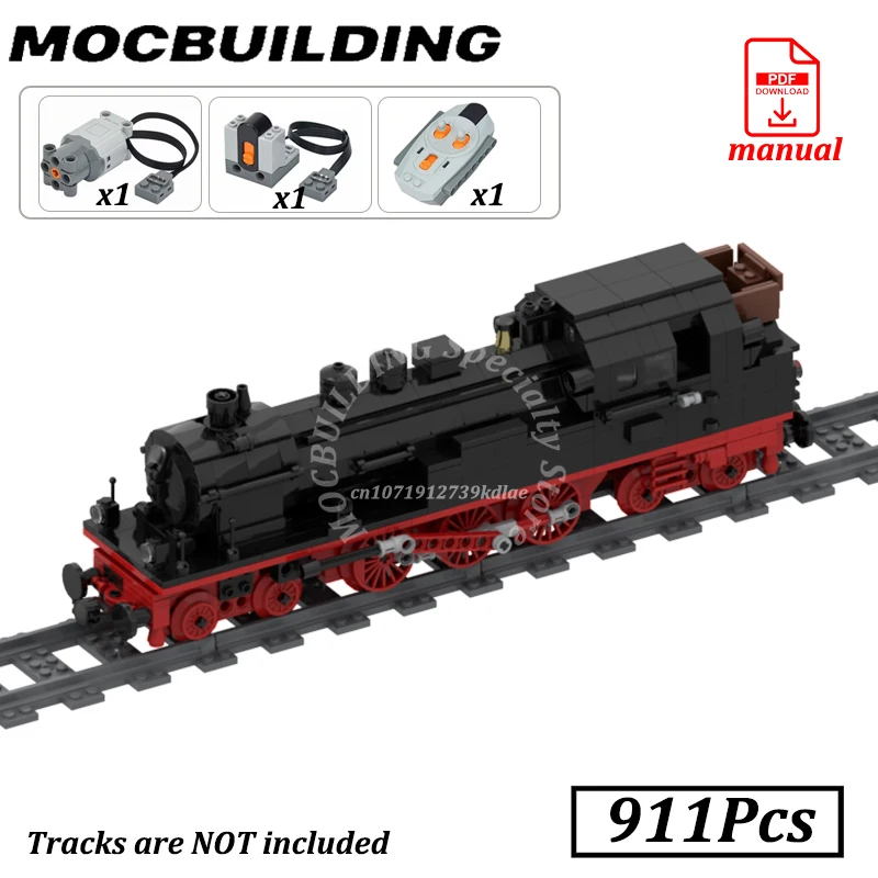 Locomotief Modelspoor Accessoires MOC Bouwstenen Bakstenen Montage Trein Model Constructie Speelgoed Cadeau