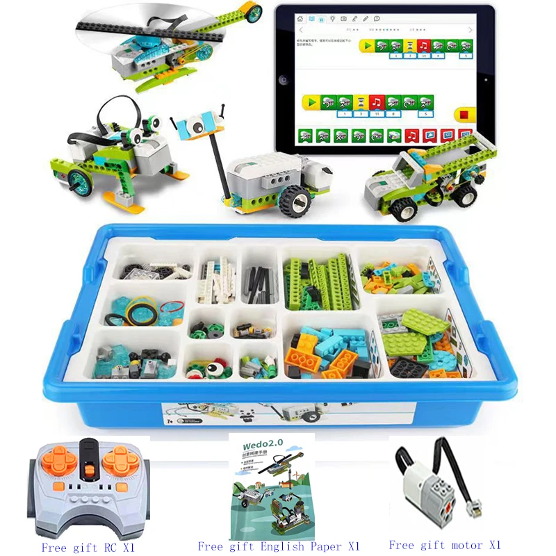 WeDo 2.0 Core Set RC Robotics STEAM Boxed Kit Compatible lego 45300 WeDo Building Blocks DIY Educational Toys Christmas Gifts - AliExpress 26