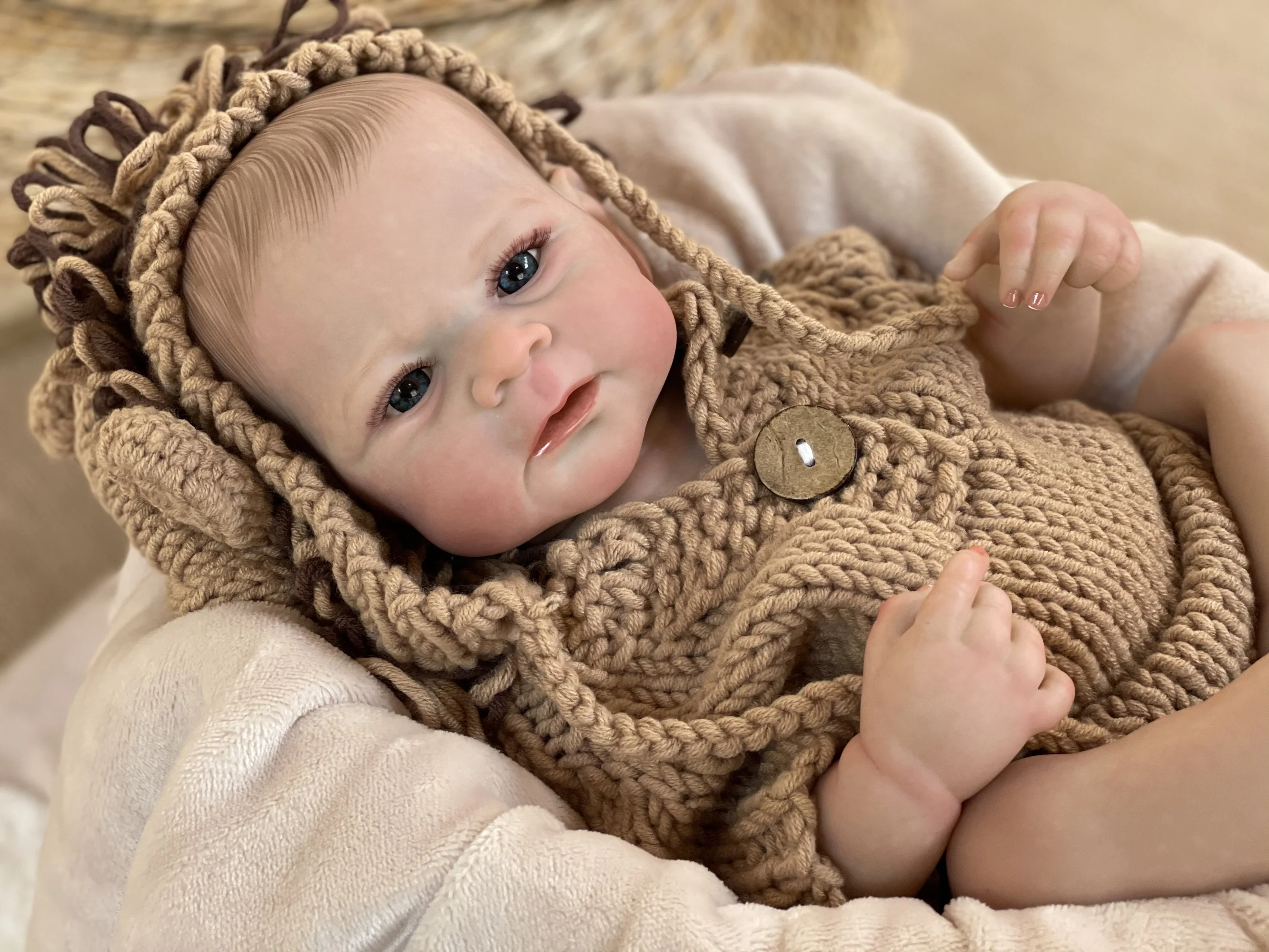 Elijah-Jouets en vinyle pour enfants, corps entier, reborn, beurre, cheveux peints à la main, réaliste, nouveau-né, garçon, 18 pouces