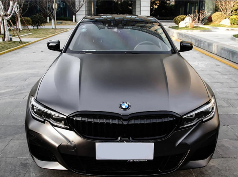 High Quality Pearl Matte Space Grey Metallic Vinyl Wrap Film Metal Dark Gray Car Wrapping Foil Adhesive Decal Air Channel