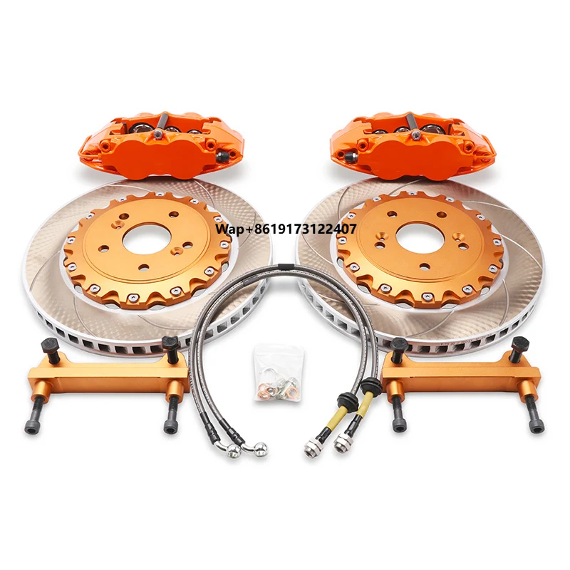 

Racing Front Big Brake Kit 4 Pot Brake Caliper 330/355MM Drilled Slotted Steel Brake Disc R17 R18 for A3 8P 8V 8Y 2003-2025