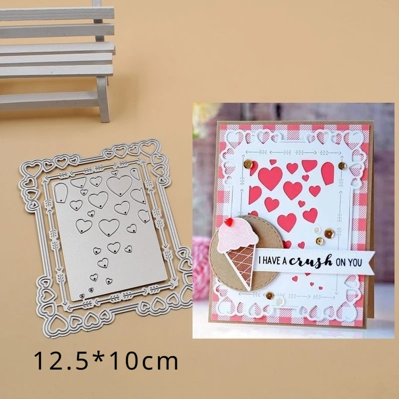 Herz Backgroun Set Metall Schneidwerk zeuge Schablonen Sammelalbum Fotoalbum Papier karte dekorative Handwerk