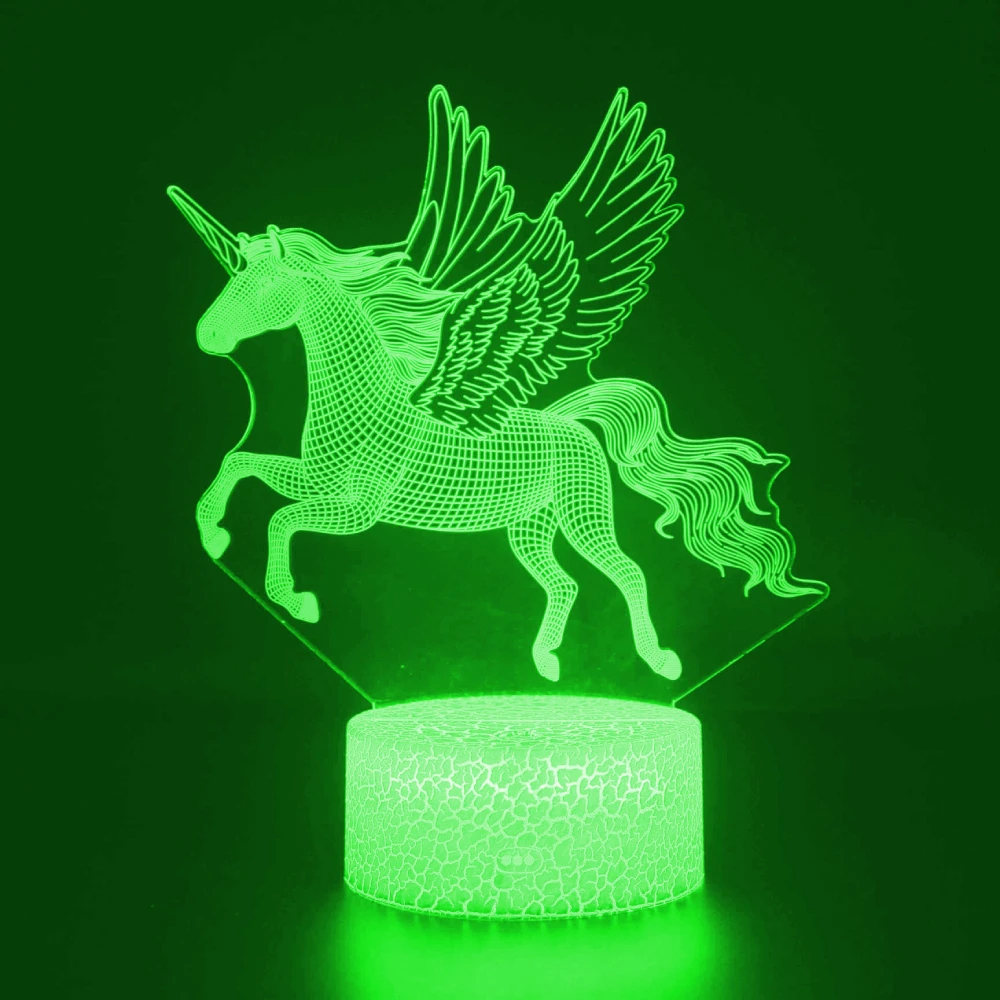 Unicorn Lamp Led Night Light for Kids Child Nightlight USB Table Lamp Bedside Sleep Lights Birthday Gift for Girls Room Decor