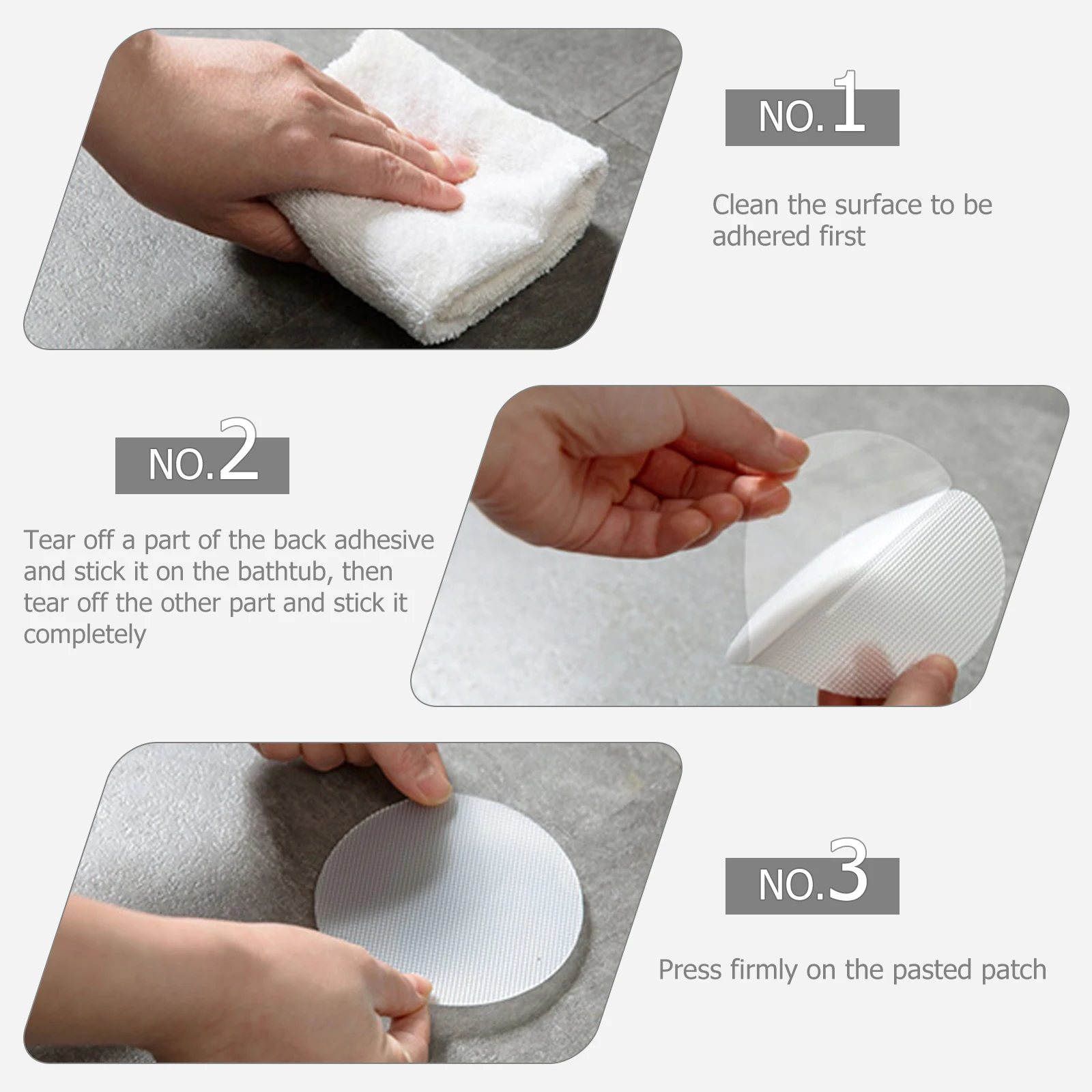 

16pcs Anti Skid Stickers for Bathroom Bathtub Pool Stairs Ladder Non Slip Pads Adhesive Tread Strips Round Shape Easy Install