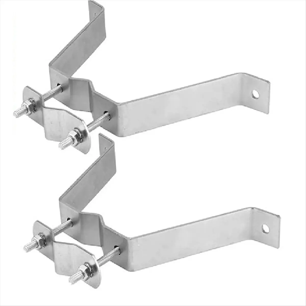 AA1345~Heavy-Duty Wall Mount Pair for TV Antenna Mast with (2) Brackets Adjustable Antenna Mast Mounting Bracket