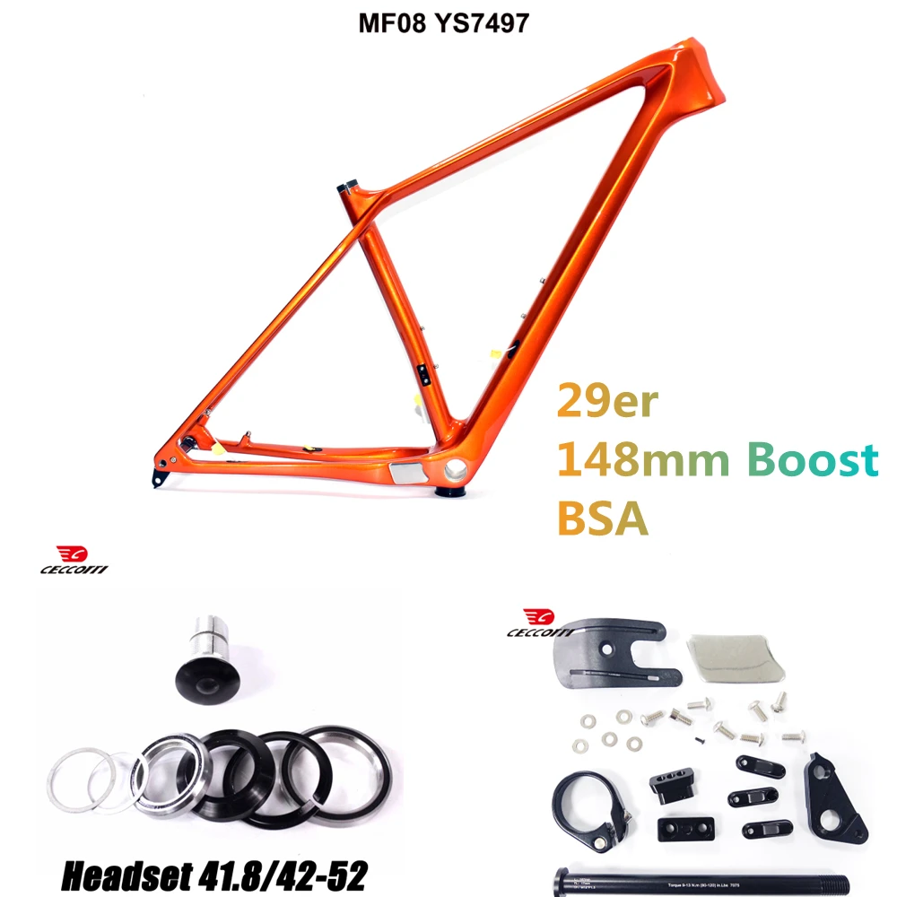 Carbon Frame for Mountain Bicycle, Boost MTB BB73, Full Hidden Cable Line, 31.6mm Seatpost, 148x12mm, 2024