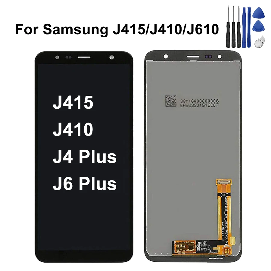 Pantalla LCD de 6,0 pulgadas para Samsung Galaxy J4 PLUS J415 J415F J4 Core J410G, Sensor de pantalla táctil para Samsung J6 Plus J610