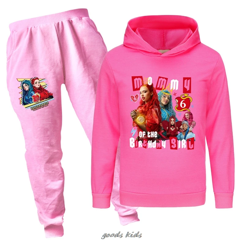 

New Descendants 4 Children Clothing Set Autumn Kids Hooded Set Boys Girls Casual Sports Pants 2Pcs Hoodies Teens Fashion Suit