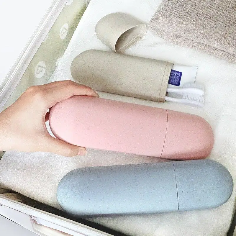 1PC 4 Colors Portable Toothbrush Storage Box Travel Camping Toothbrush Case Cover Safety Health Bathroom Storage Organizer Box