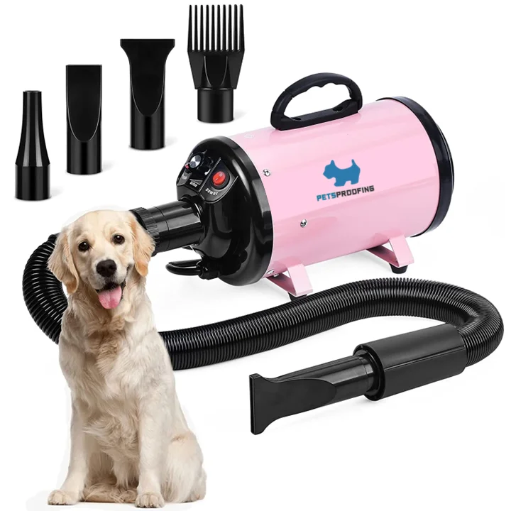 High Power Mute Speed Blower Large Dogs 1200-2600W Sustainable Stainless Steel Pet Grooming Tools Combs Cats Water Stepless