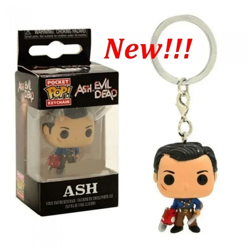 جديد وصول FUNKO POP جيب سلاسل المفاتيح الرماد الشر الميت الرماد مع بالمنشار عمل أرقام اللعب مع الصندوق الأصلي